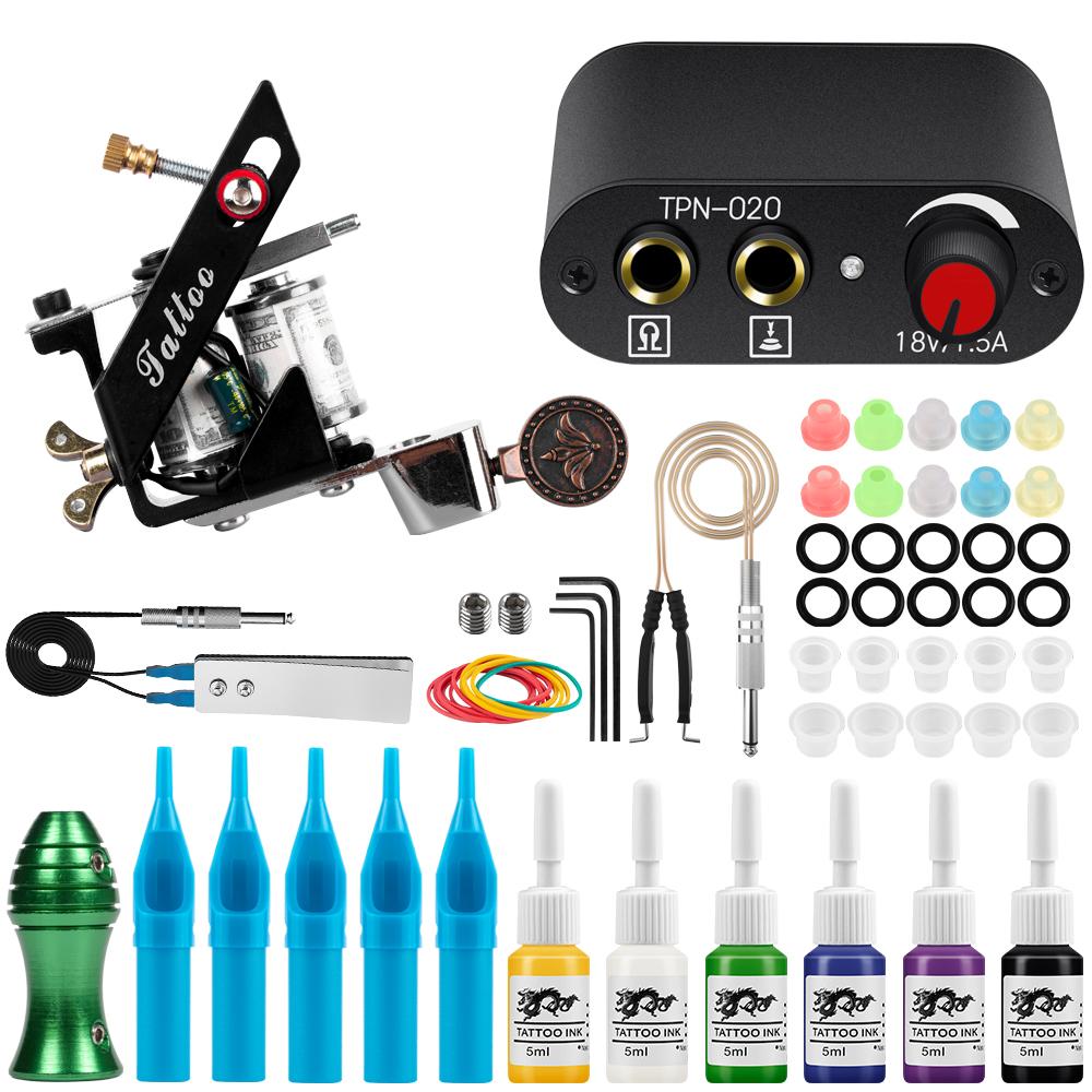 

Набір машинок для татуювань PHOENIXY із 6 кольорами чорнила: Повний набір для татуювання вишуканої якості, обладнання тату-машина