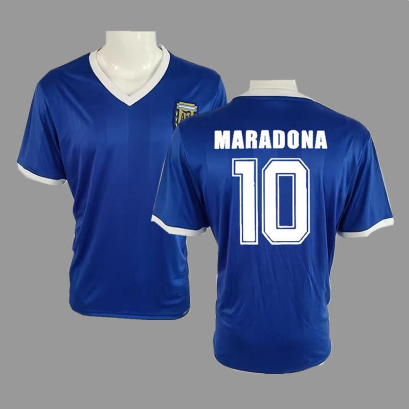 Retro football jersey classic Thai jersey short-sleeved sportswear France Brazil Italy Argentina jersey S