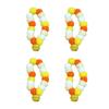 4pcs Festival Plush Pet Collars with Pompoms Bells Charm Colorful Furry Birthday Collar for Cats and Dogs