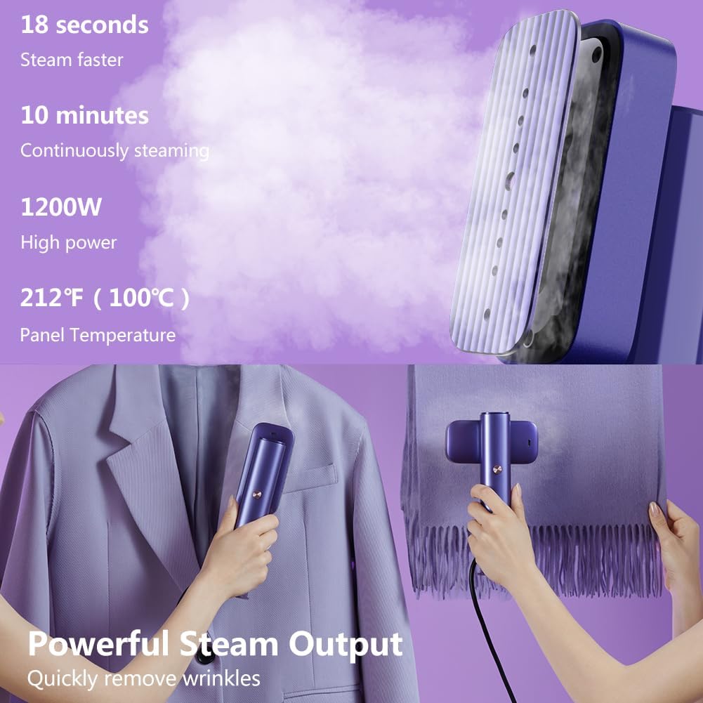 

G5 Steam 2-in-1 Professional Handheld Steamer for Clothes and Iron for Clothes, Just 1lbs Lightly, 10 Minutes of Continuous Steam 1200W Light Steam