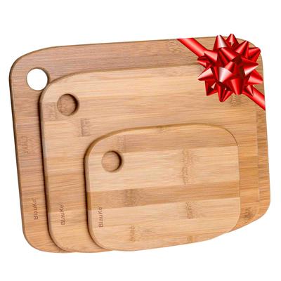 Bamboo Chopping Board Set of 3 - Wooden Chopping Board Set In 3 Sizes (Small, Medium, Large) - Wooden Cutting Boards for Kitchen