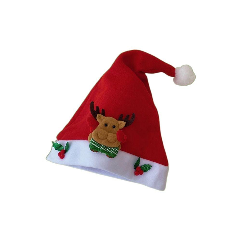 Antler Christmas Accessory Santa Claus Stripe Girl Hat Cotton Hat Christmas Hat New Year Cap