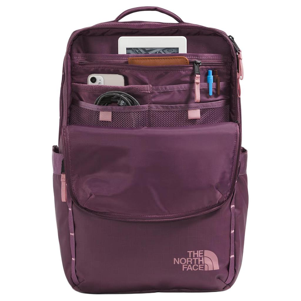 The North Face 26L Base Camp Voyager Solid Color Simple Large Capacity Zipper Outdoor Bag Women bags Purple Red NF0A81DM4VO-HERO