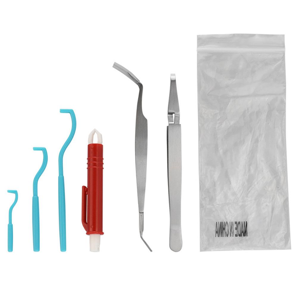 

6шт/8шт набор для удаления клещей у собак пинцет из нержавеющей стали для удаления блох с нескользящей ручкой для кошек собак людей аксессуары