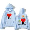 Bad Bunny Seda Hooded I Love You Graphic Printing Gothic Hip Hop Sweatshirt Long-sleeved Fleece Clothes Sudaderas Casual Hoody