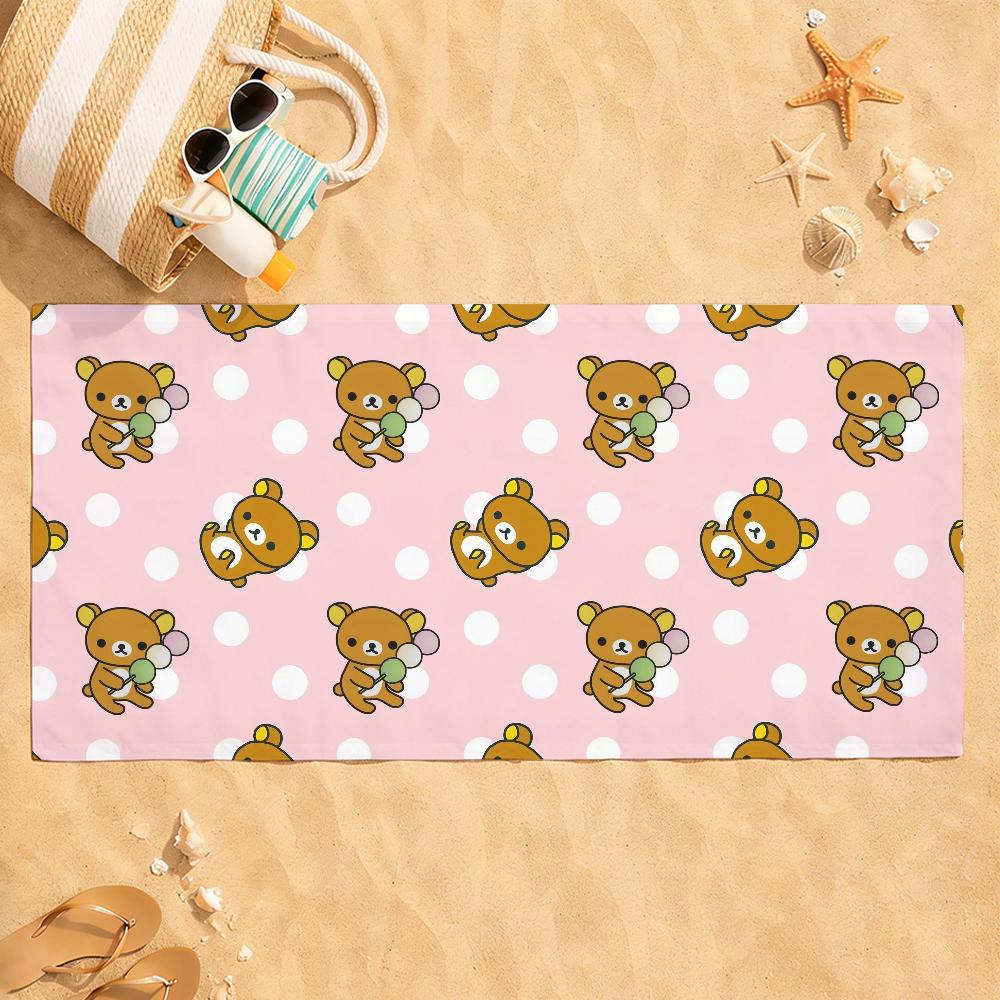 

Cartoon R-Rilakkuma K-Korilakkuma Towel Quick Dry Absorbent Beach Towel for Sports, Fitness, Swimming and Outdoor Activities W30*H60(CM)