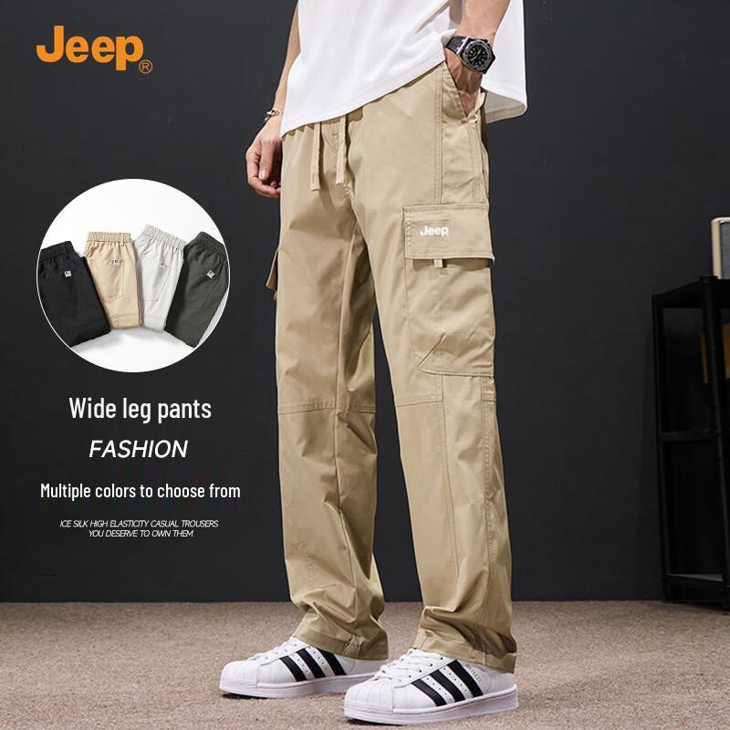 

JEEP Men s Summer Casual Straight Fit Cargo Pants L