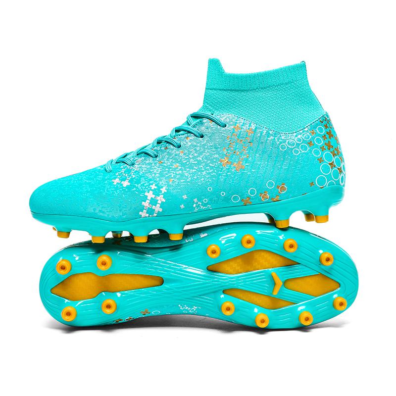 

Мужские/женские футбольные бутсы для юниоров с искусственным покрытием, тренировочные гвозди, дышащие футбольные бутсы из микрофибры TF, детские футбольные бутсы 47 зелёный