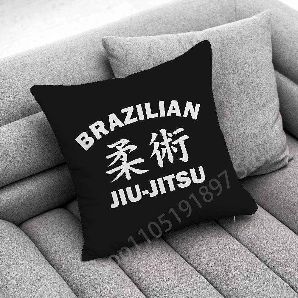 Brazilian Jiu Jitsu BJJ Throw Pillow Case For 50x50cm 40x40cm 55x55cm 45x45cm 30x30cm Square Bedroom Pillowcase Cover