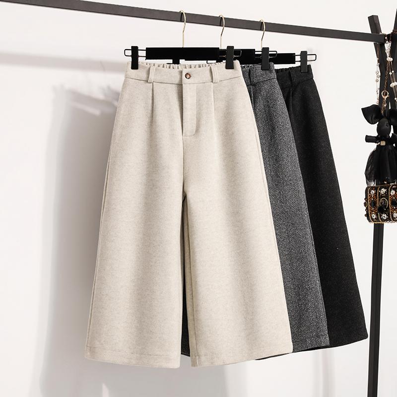 DIMANAF 2025 Autumn Winter Women Plus Size Pants Thick Warm Fashion Lady Long Pants Oversized Loose Bottoms