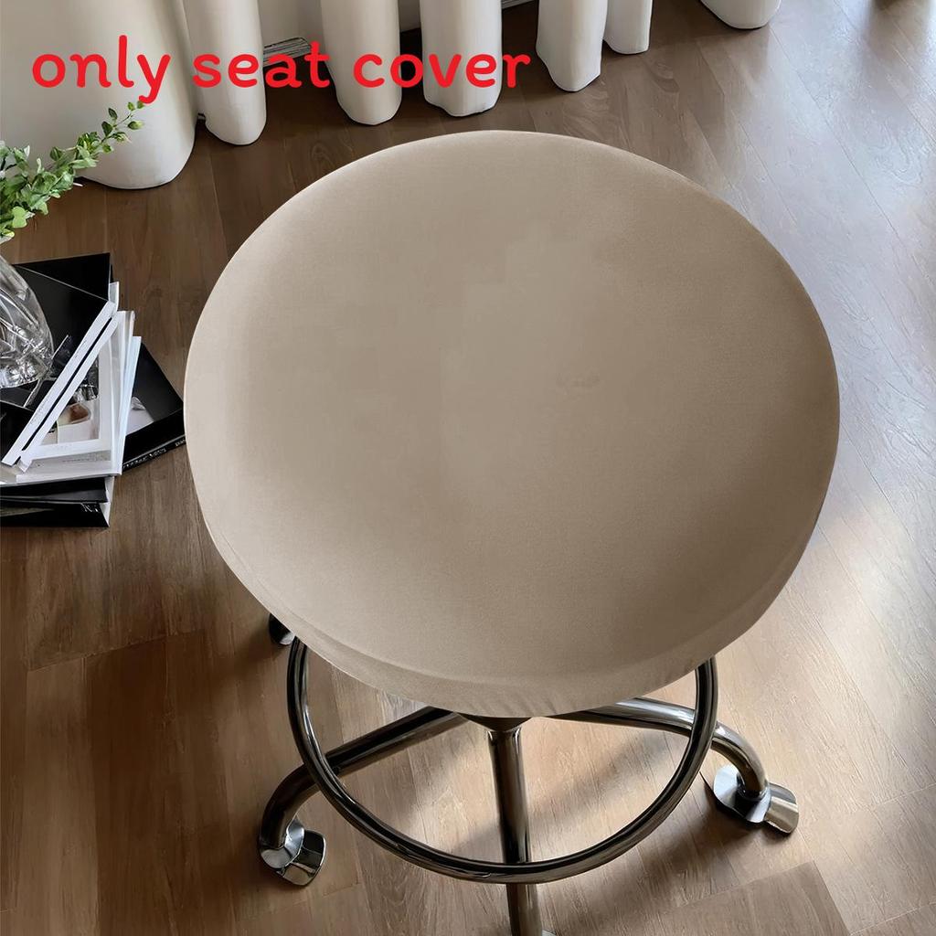 Modern Polyester Waterproof Round Stool Cover For Home Bar And Kitchen Decor