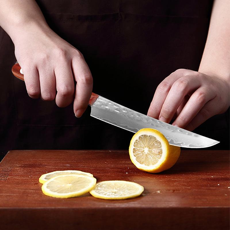 Damascus Steel Kitchen Utility Knife Paring Slicing Knife Cleaver Butcher Knife Sushi Knife Cooking Cutting Tools