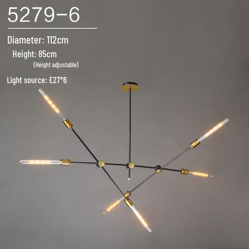 Nordic Retro Chandelier for Living Room, Villa, Loft, or Hotel