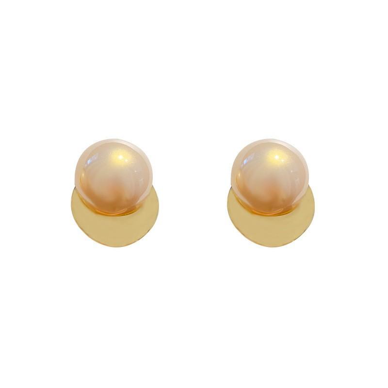 French Elegant Pearl Geometric Earrings Fashion Personality Design Sense Earrings Niche Light Luxury Temperament Earrings Women