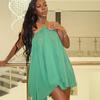 2025 Spring/Summer Sexy O-neck Strapless Halter Loose Dress for Women