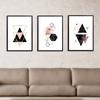 Nordische Dekoration Geometrische Wandkunst Leinwandmalerei Poster Dekoration Leinwandkunst Wandbilder Ungerahmt für Wohnzimmer Schlafzimmer Dekor Poster