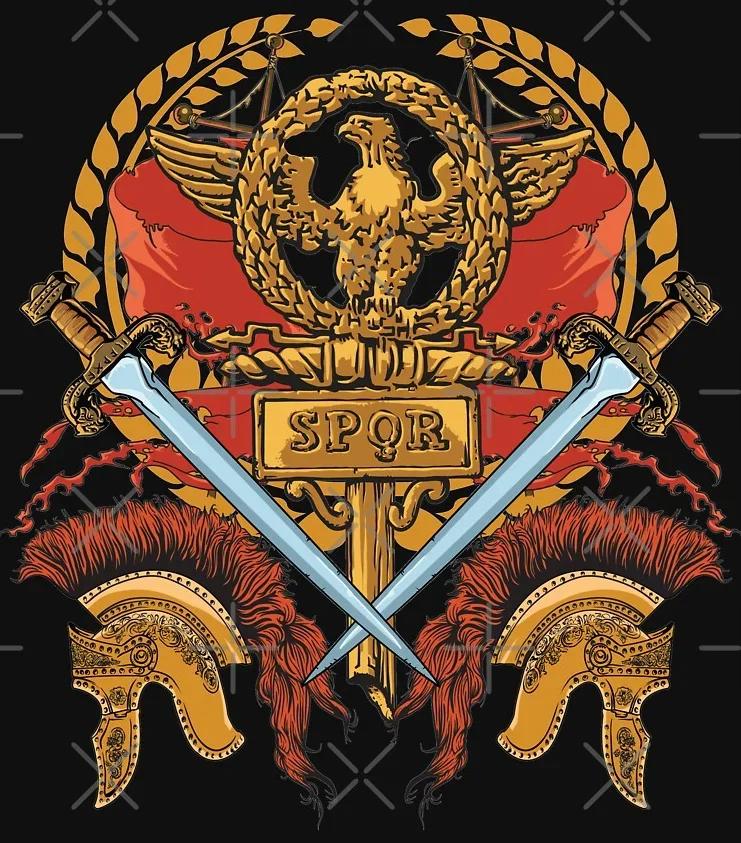 

Roman Empire Republic SPQR Ancient Rome Legion TShirt 100 Cotton ONeck Short Sleeve Summer Casual Mens Tshirt Streetwear 4XL
