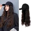 Gorro Peluca para Mujer: Sombrero de Cubo para Cabello Largo y Liso con Opción de Onda Rizada para Principios de Otoño