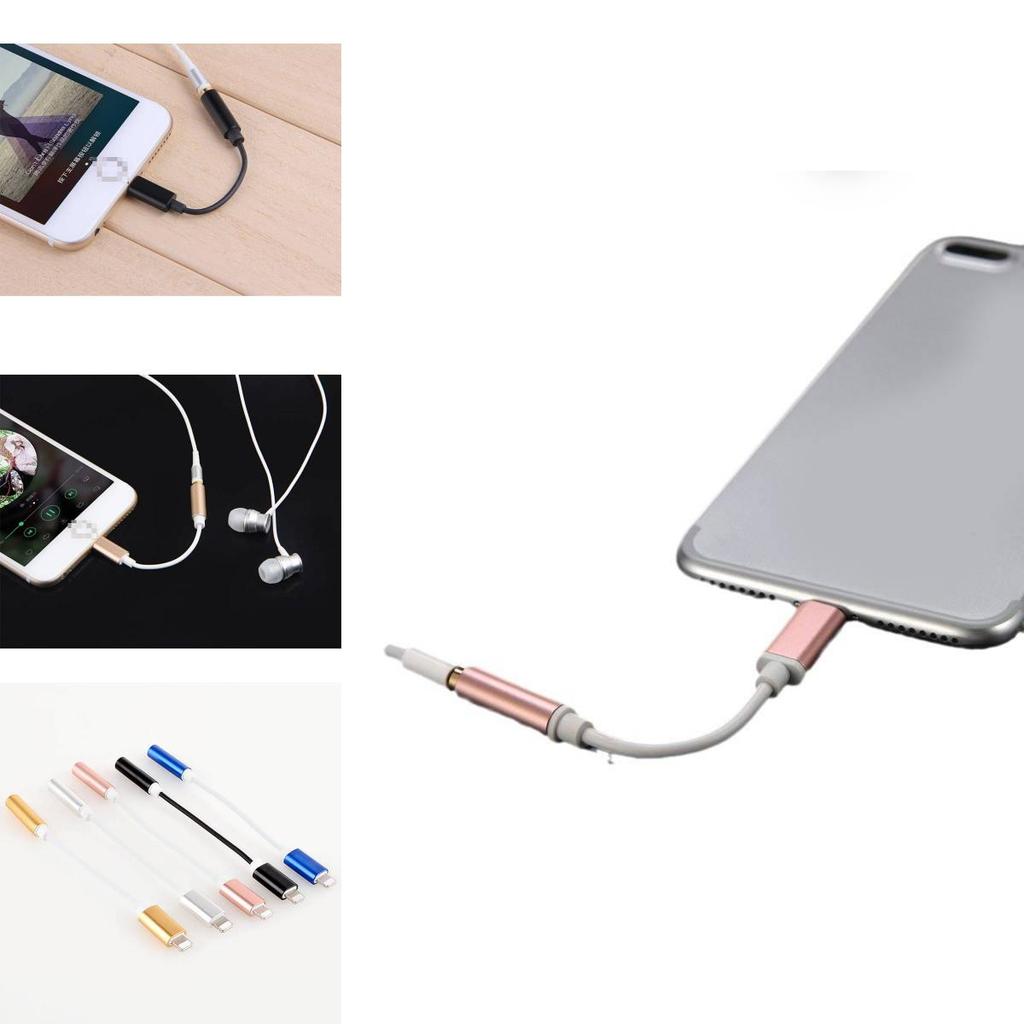 Apple Iphone7 Lightning Audio Adapter With Gold Silver Rose Gold Black Finish For All Systems