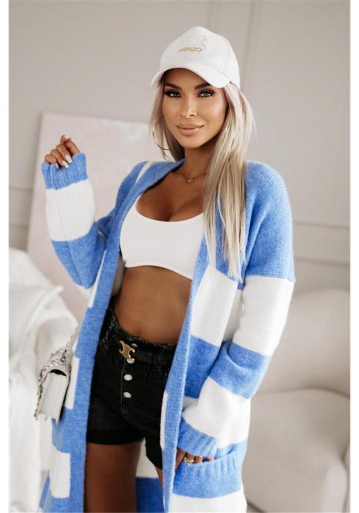 Women's Loose Color Block Knit Cardigan Sweater (2025)