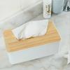 Tissue Box Wooden Cover Toilet Paper Box Solid Wood Napkin Holder Case Simple Stylish Home Car Tissue Paper Dispenser