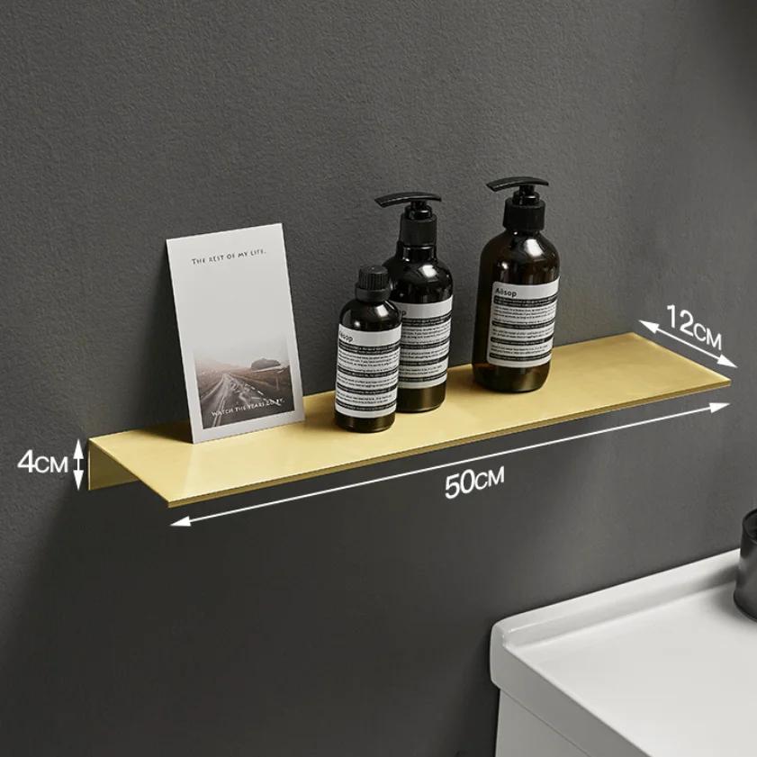 Brushed gold bathroom shelf bathroom rack wall hanging cosmetics storage rack toiletries shelf
