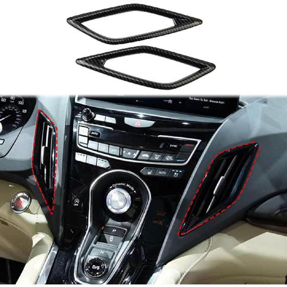crosselec Carbon Fiber Style Center Console Dashboard Air Outlet AC Vent Cover Trim Accessories for 2019-2025 Acura RDX