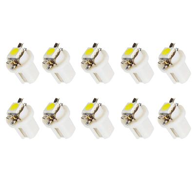 10Pcs T5 B8.5D Led Light Car Dashboard  Bulb Cars Interior Lamp Accessories Dashboard Side Switch Lamps 12V