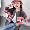 Girls' Fashionable Knit Cardigan - Spring 2025 New Style for Autumn/Winter.