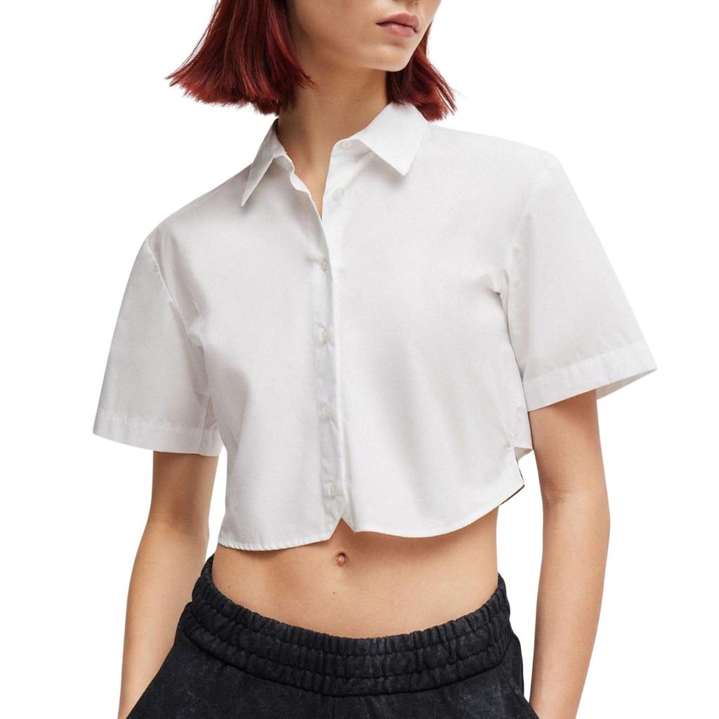 Hugo Womens/Ladies Enovia Cropped Regular Blouse