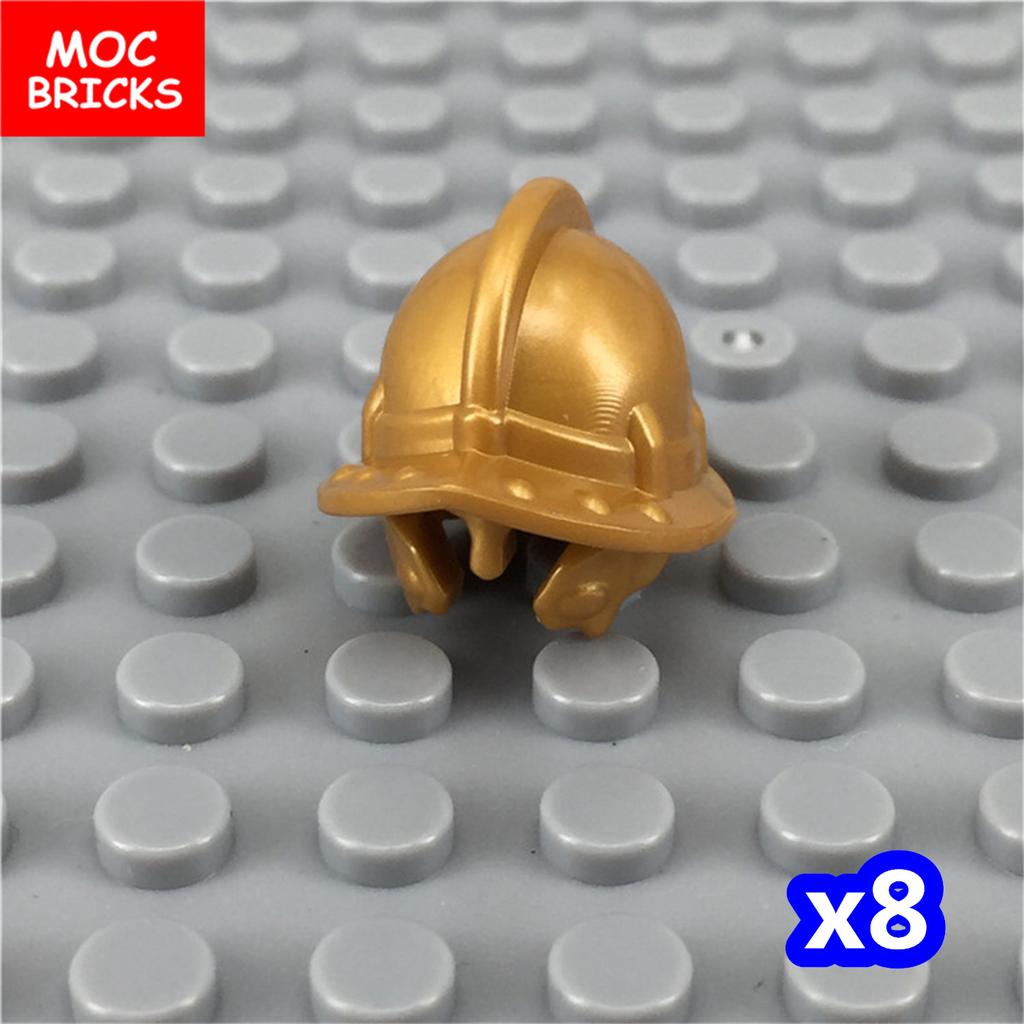 MOC Bausteine Mittelalter Ritter Rom Waffe Goldenes Schwert Schild Speer Hellebarde Helm Actionfigur Pädagogischer Baustein Geschenke