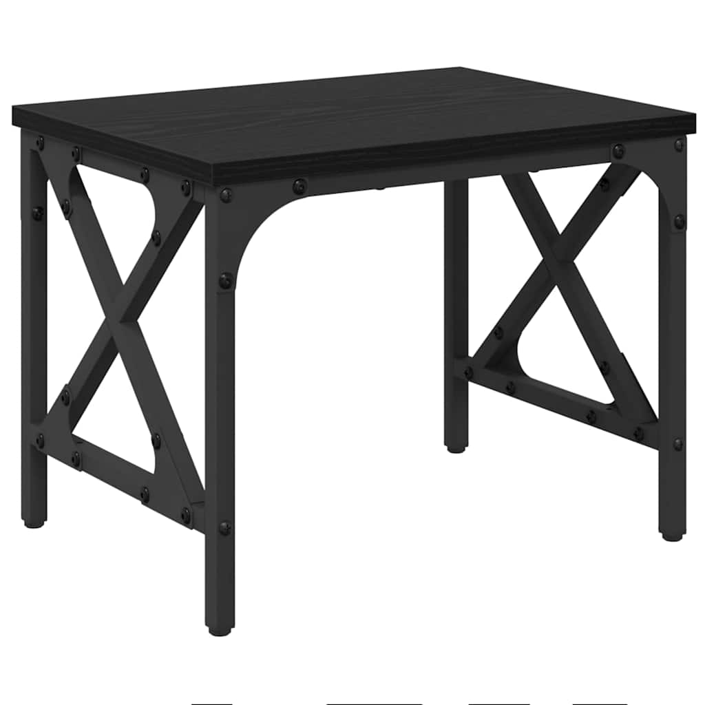 Adjustable Printer Stand Black Oak Look 40 X 30 X 31 Cm