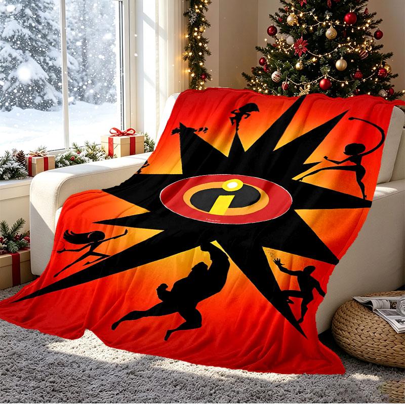 Incredibles Pattern Blanket for Home Decoration, Bed, Sofa, Car Travel, Camping, Suitable for All Seasons, Birthday Christmas Gift