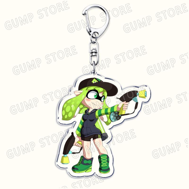 

Popular Video Game Keychains for Accessories Bag Keyrings Marina Ida Inklings Pearl Houzuki Marie Octoling Jewelry Gamer Gifts