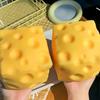 New Giant Cheese Squishy Toy Super Large Slow Rebound Stress Relief Moldable Squeeze Ball Fidget Toy Gift For Adults Kids
