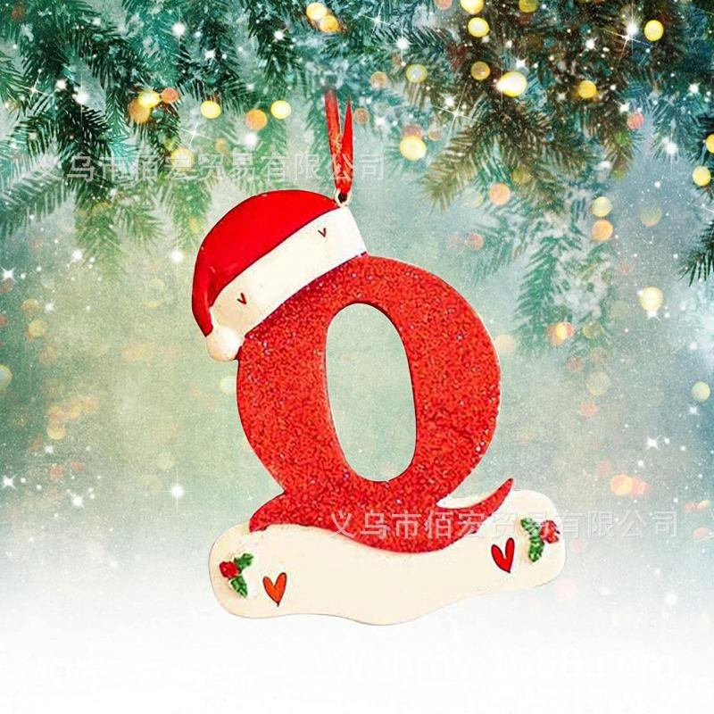 1pc Christmas Tree Decoration for Home 2025 Letter Pendant Pendant Xmas 2026 New Year Decor Ornament Noel supplies accessories