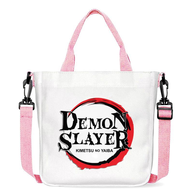 Japan cartoon comics Demon Slayer Print Canvas Bag Stylish Women's Handbag Large Capacity Casual Shoulder Bag 7560