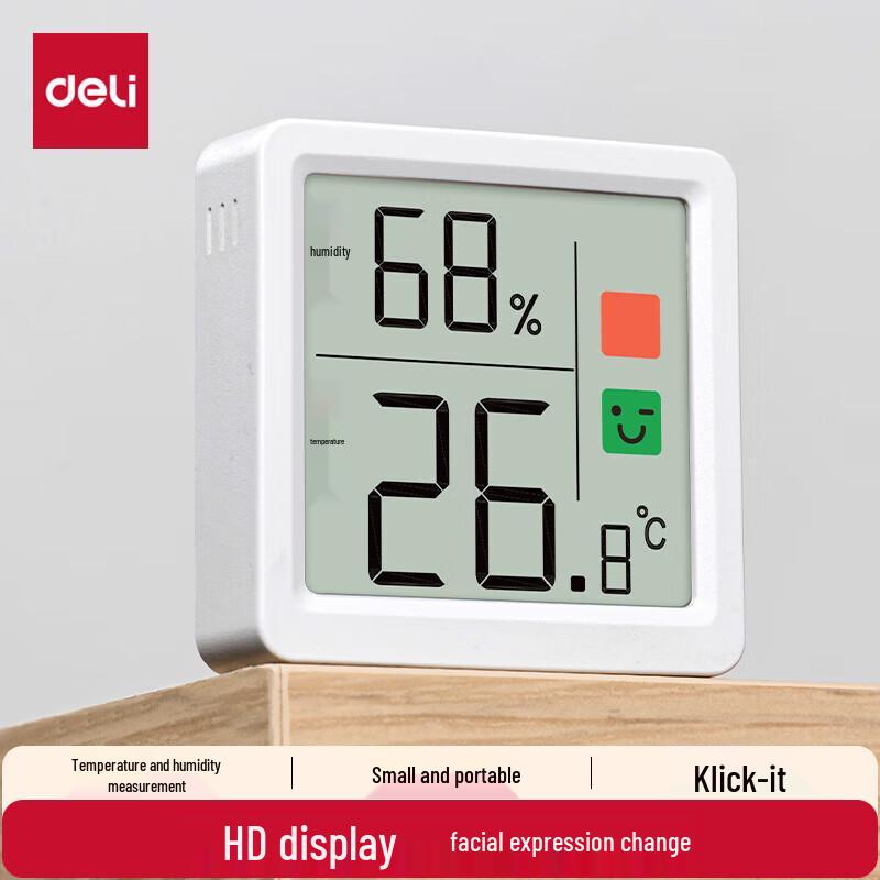 Deli Indoor Electronic Thermometer Hygrometer