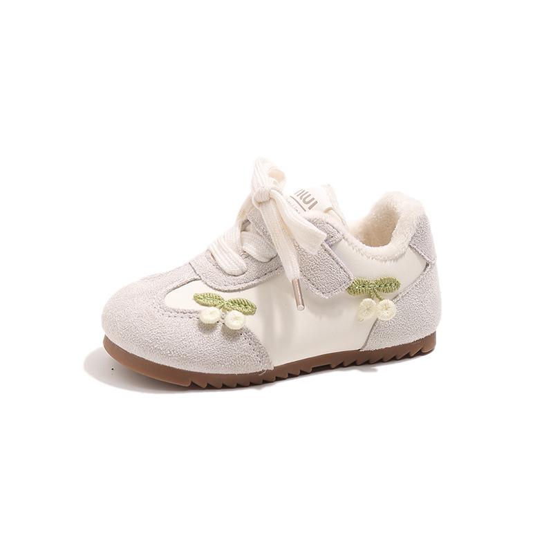 Girls' Princess Velvet Sneakers - New 2025 Autumn/Winter Toddler & Children's Casual Board Shoes