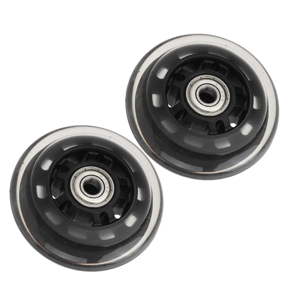 2pcs Skate Wheels Low Noise 608 Bearing Skates Inline Skating Replacement Wheels with Bearings for Indoor Outdoor