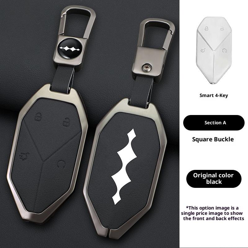 

Zinc alloy car remote key protective cover, suitable for BYD Fangchengbao SUPER 5, SUPER 8, SUPER 3, 9 car keychain key accessor