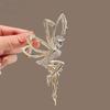Metal Hair Claw Clip for Shiny Rhinestone Crystal Little Angel Headwear Hairpin Girl Ponytail Claws Clips Elf Hairs Accessories