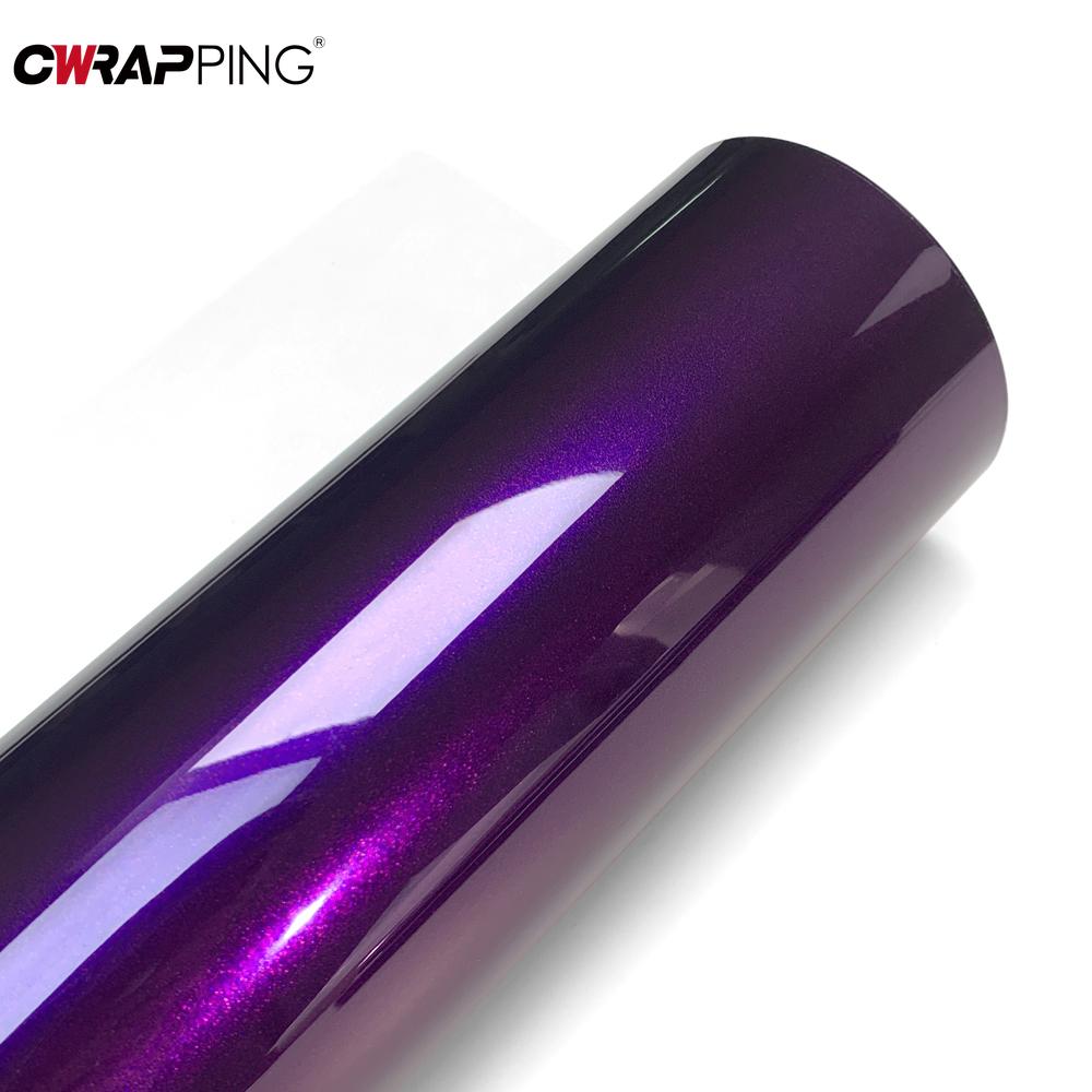 PET Glossy Purple Car Stickers Female Vinyl DIY Wrapping Film Auto Interior Exterior Film for Scooter Motorcycle Car Accessories