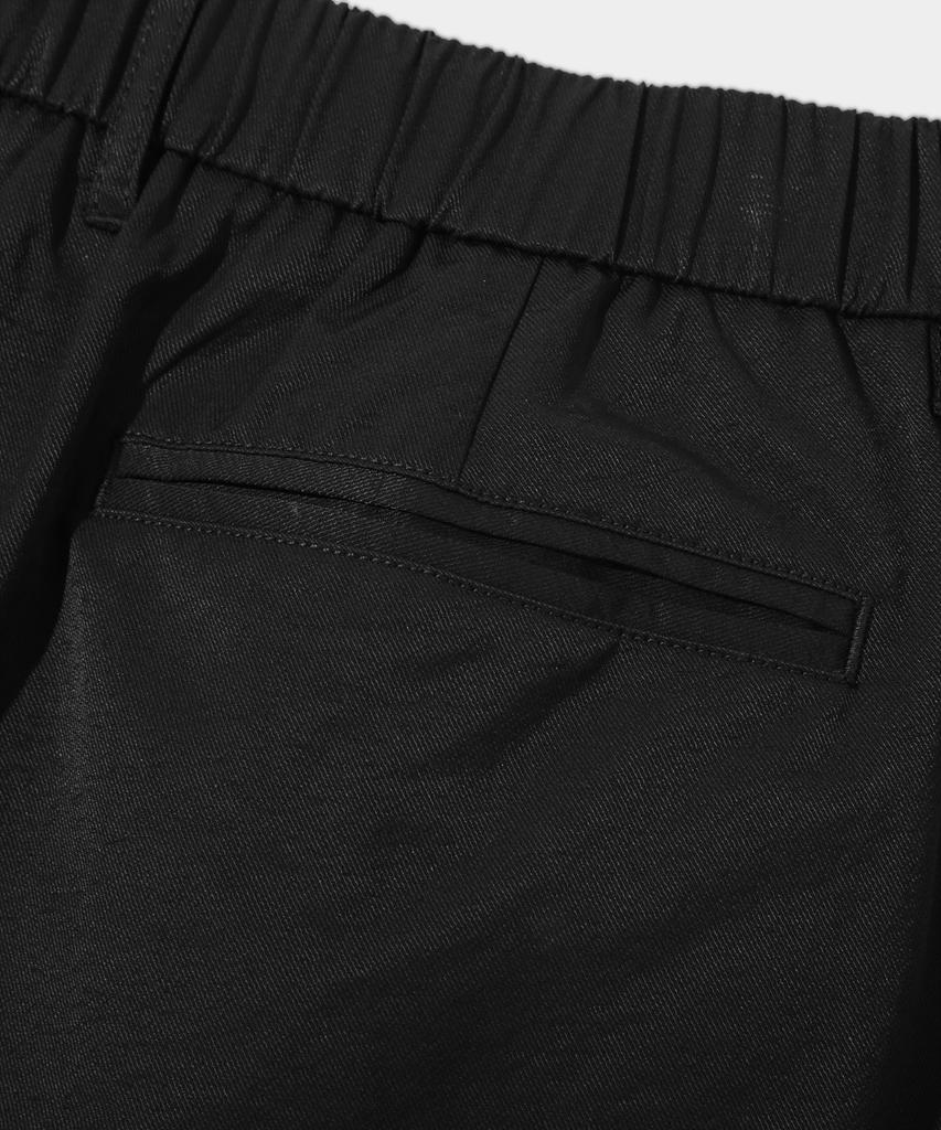 Dimiteulibeullaeg Asi Half-Banding Flare Fit Slacks_Black
