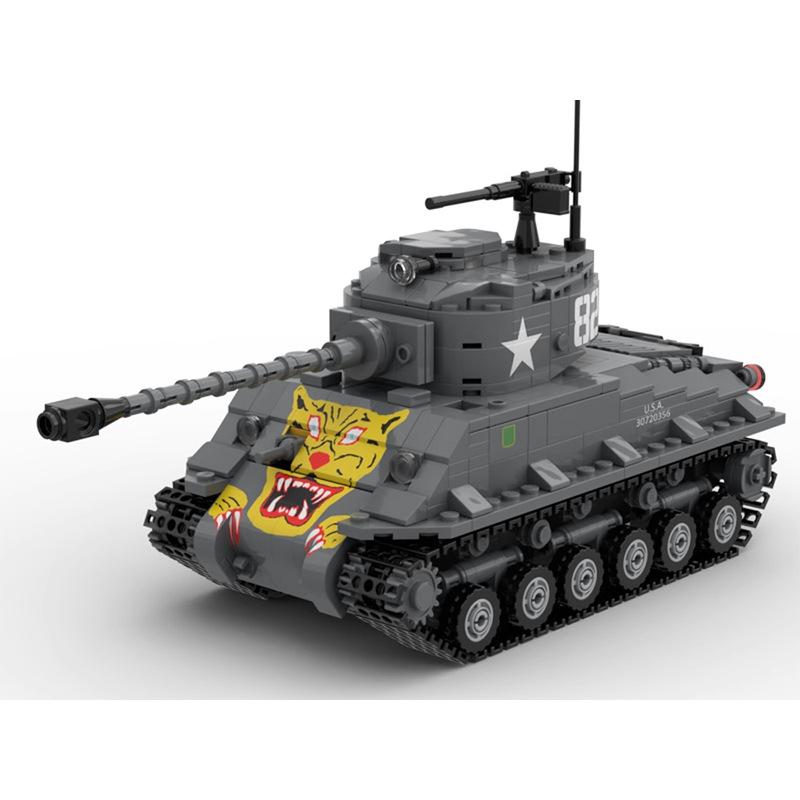 MOC-140960 M4 Sherman Tank Model Building Blocks Children’s Toy Set