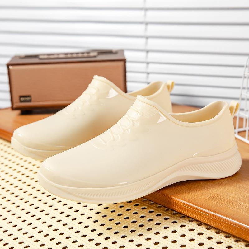 Women's rain shoes new fashion low-top elegant shallow mouth waterproof water shoes Internet celebrity wear-resistant outdoor rain boots