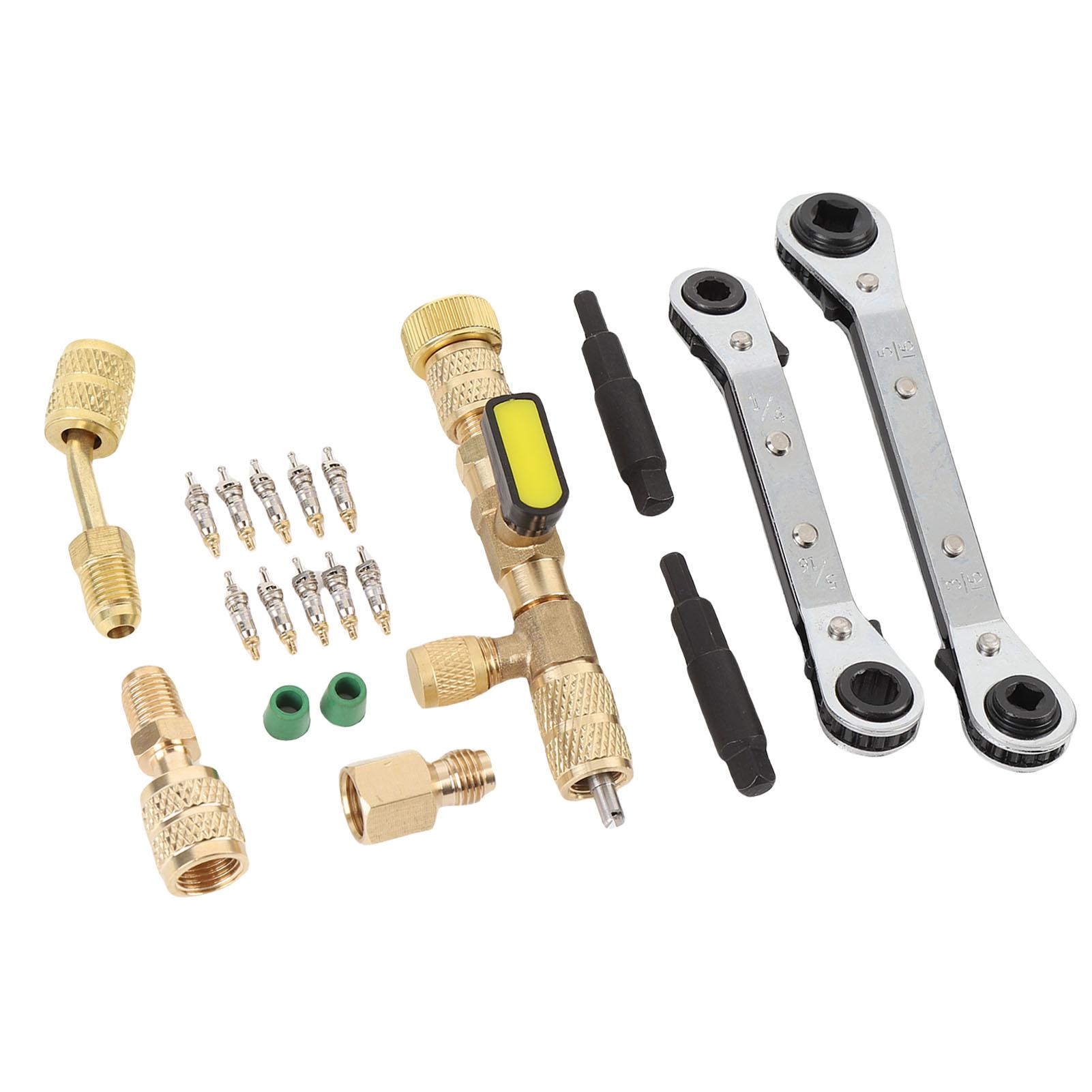 

Valve Core Remover Installer and HVAC Service Wrench Set SAE 14in 516in Interface Valve Core