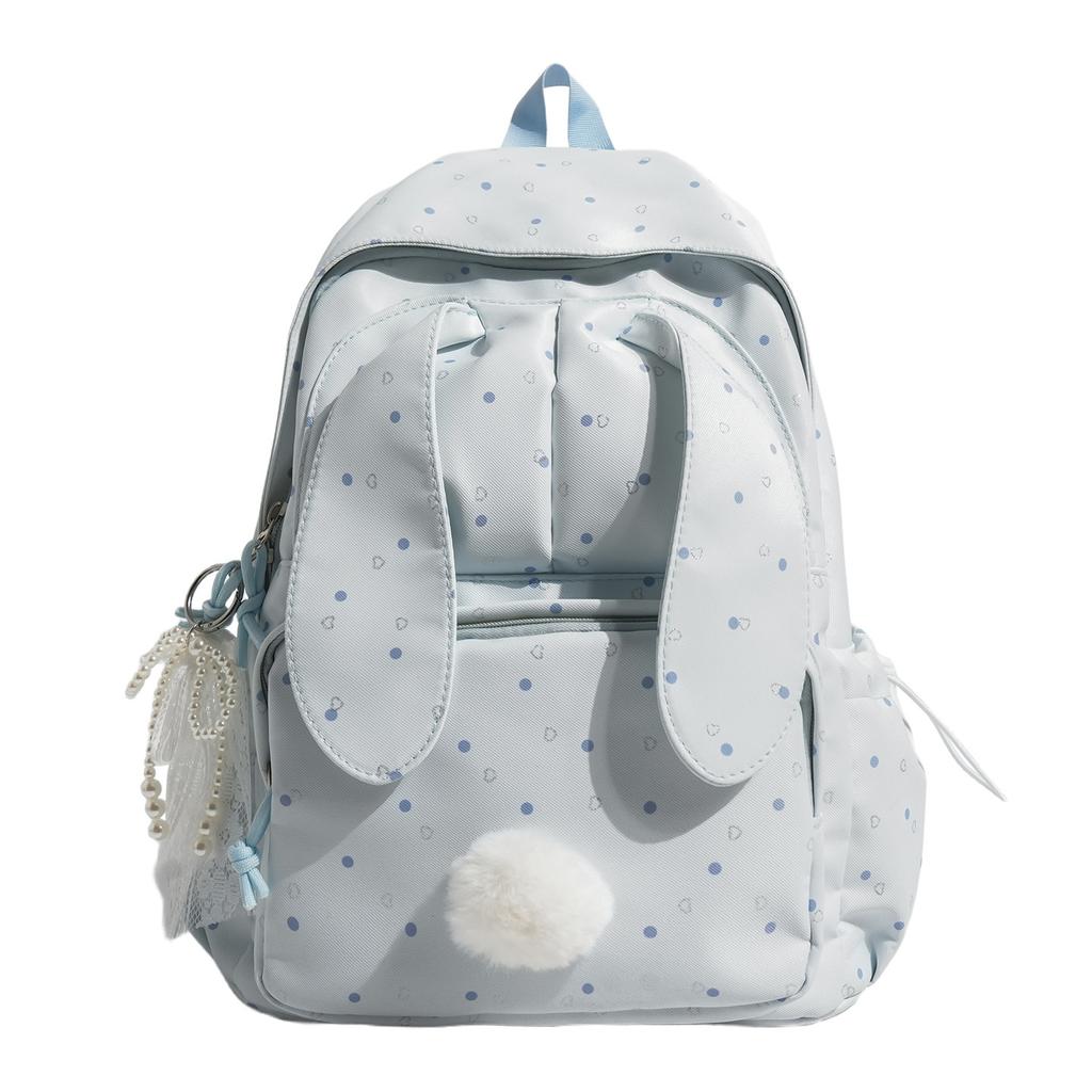 Schoolbag Mori Small Fresh Rabbit Ears Ladies Backpack College Student Class School Bag Lightweight Large Capacity Travel Backpack Female