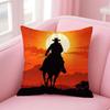 Dynamic Bold Cool Rider Horse Painting Cushion Cover Linen Pillowcase Cover Soft Decor for Sofa Home Room