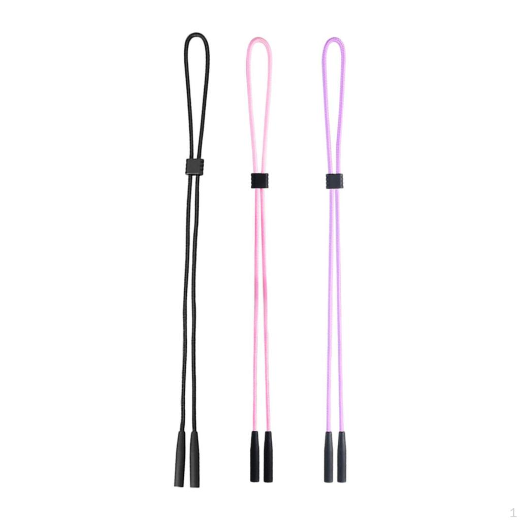 3 Adjustable Eyeglass Straps, Sunglasses Cords, Neck Lanyards for Sports And Outdoor Activities.